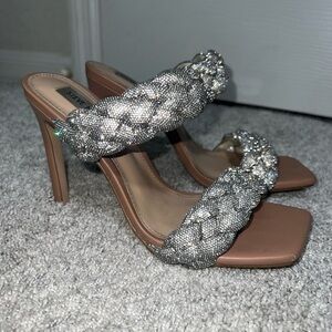Sparkly/tan heels
